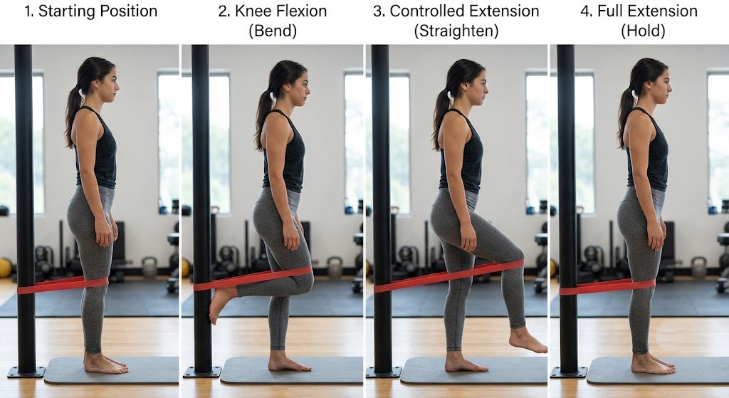 Perform terminal knee extension for VMO strengthening