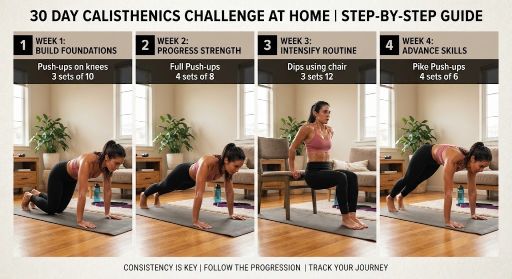 30 Day Calisthenics Challenge at Home