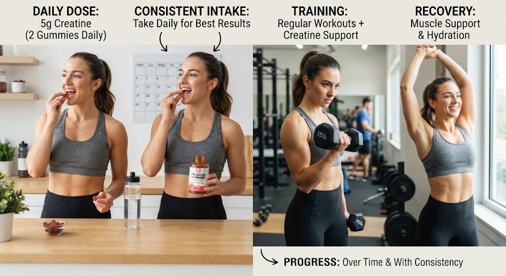 Follow a beginner creatine gummy routine