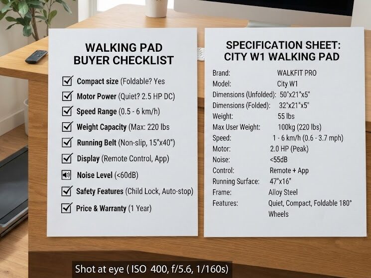Compare compact walking pad features before buying