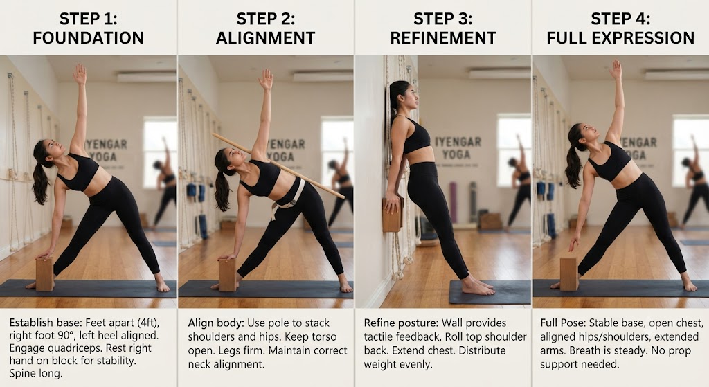 Understand Iyengar Yoga alignment and beginner practice