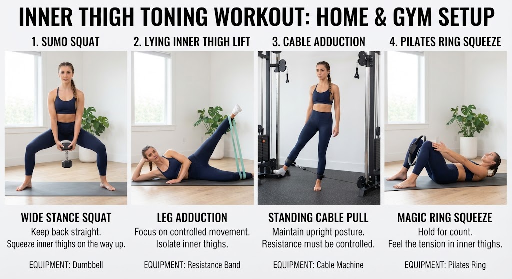 Choose equipment for an inner thigh workout at home and in the gym