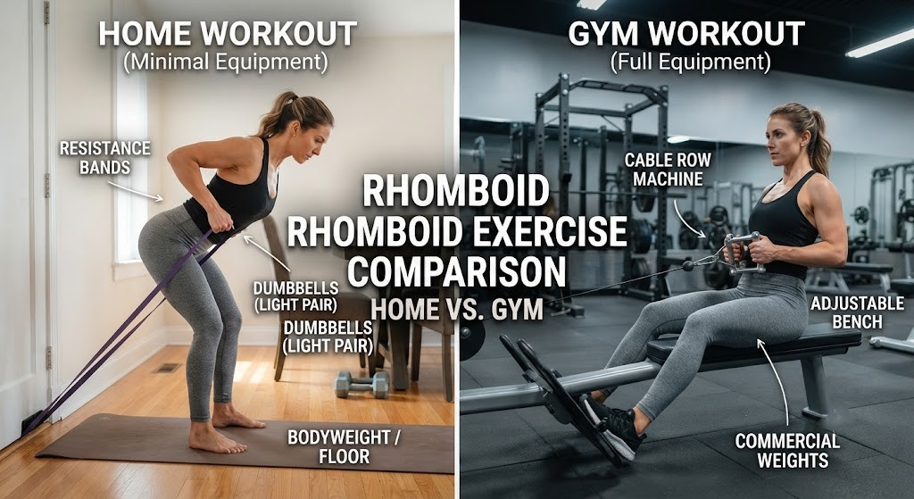 Compare rhomboid exercise equipment for home and gym workouts