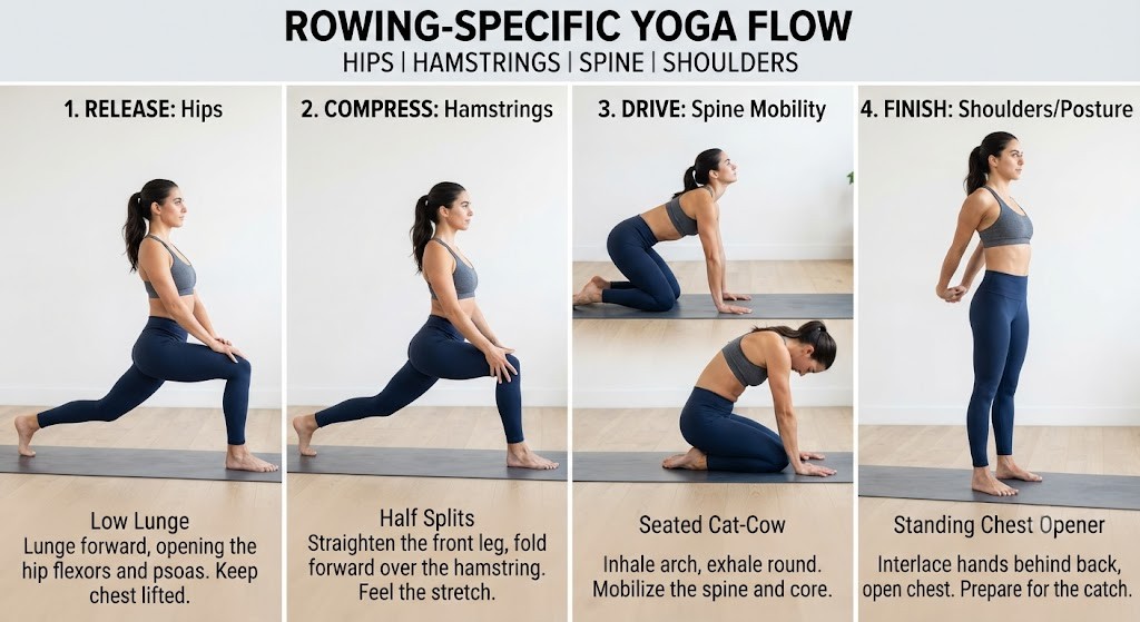 Practice yoga for rowers with targeted mobility poses