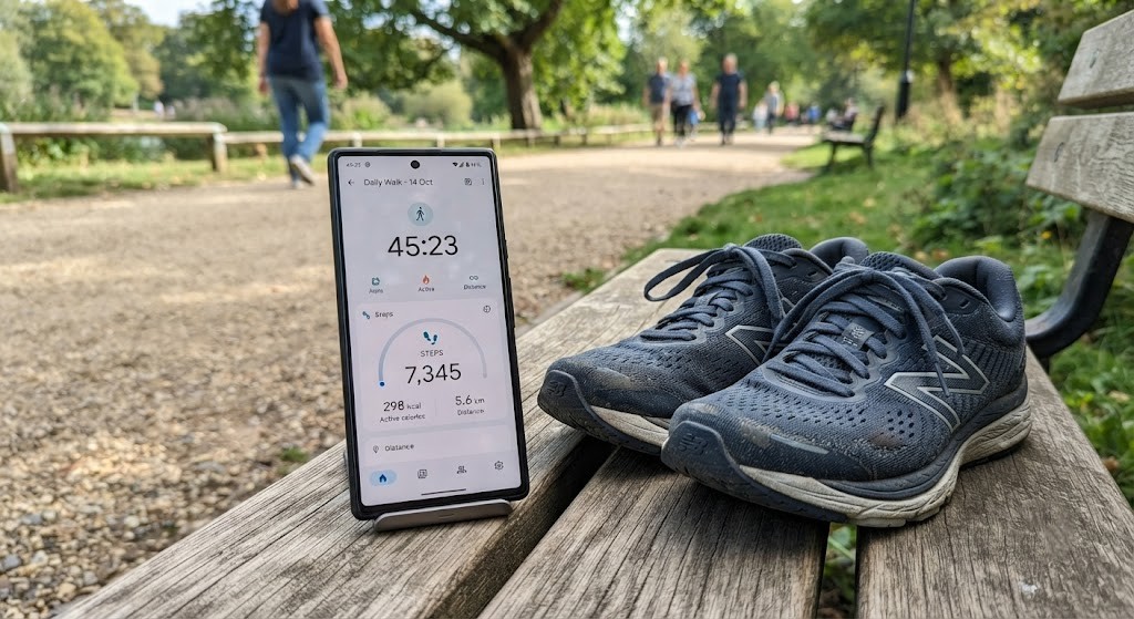 Track Japanese walking technique with a timer and step counter