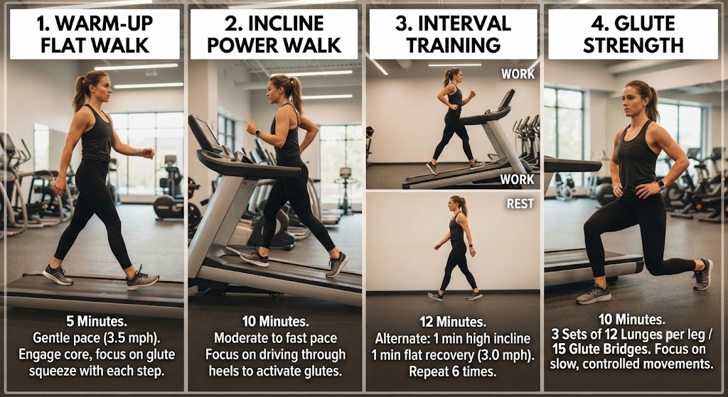 Follow a walking glute workout routine for stronger glutes