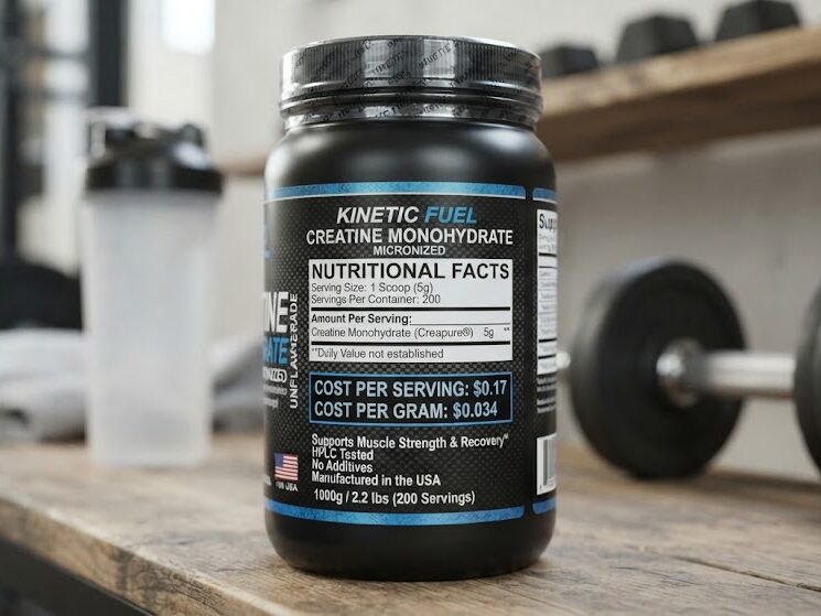 Compare creatine product value using dose, price, and ingredients