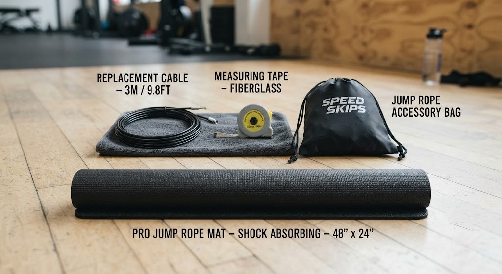 Choose jump rope accessories for home workouts