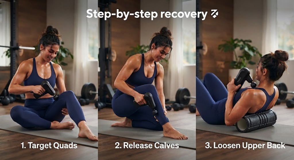 Follow a post-workout vibration therapy recovery routine