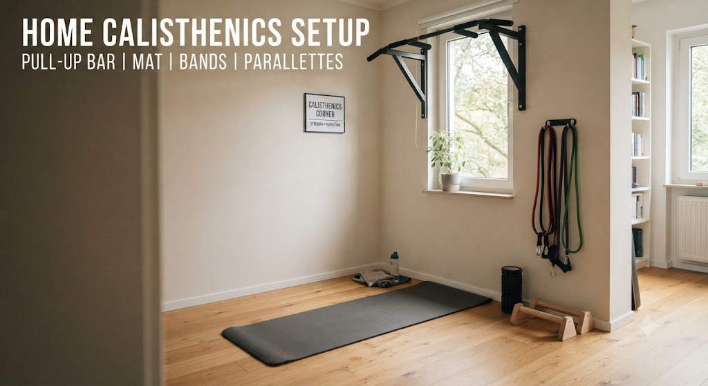 Set up a home calisthenics workout with minimal equipment