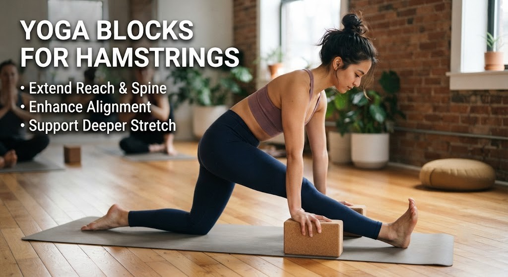 Modify hamstring yoga poses with beginner-friendly yoga props