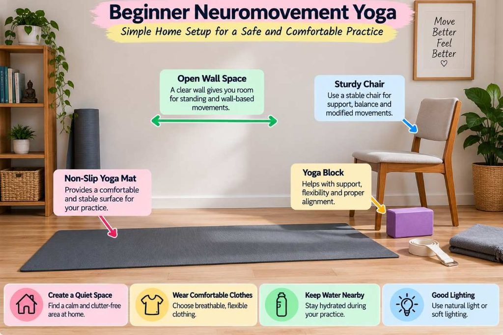 Set up a safe Neuromovement Yoga practice at home