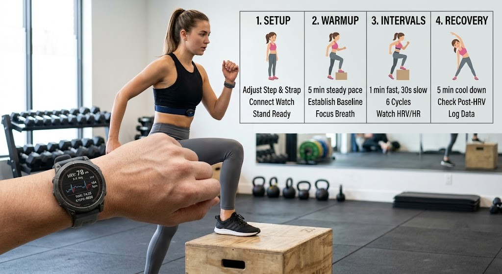 Track heart rate variability using a smartwatch and chest strap