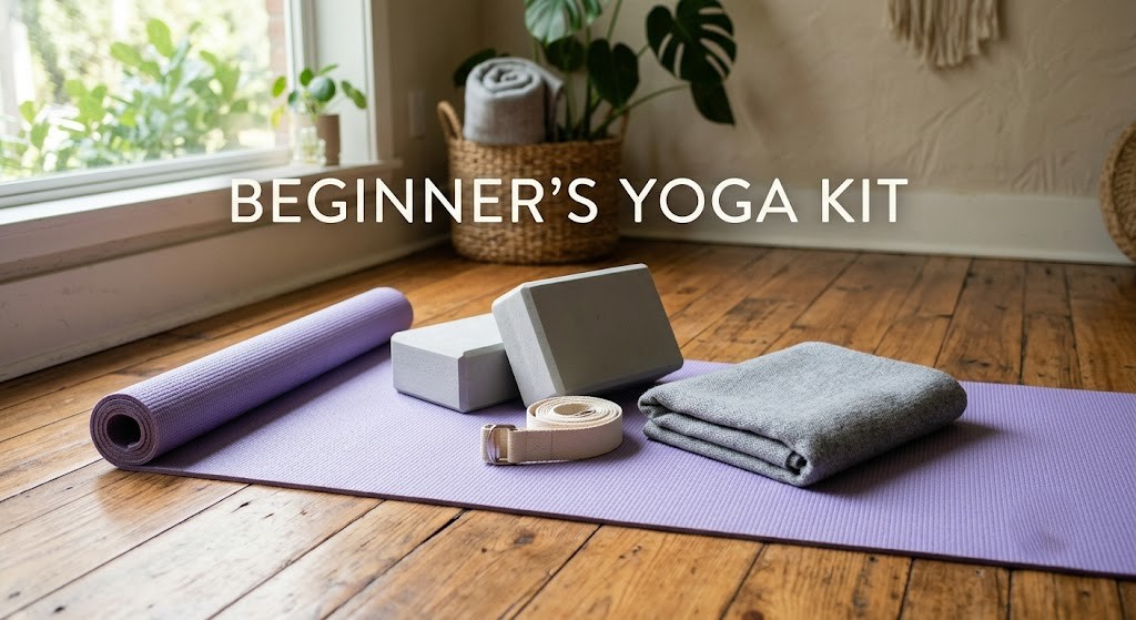 Use yoga accessories for flexibility exercises at home
