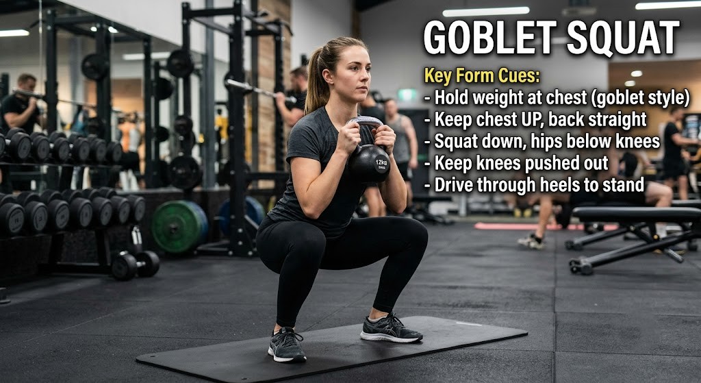 goblet squat exercise